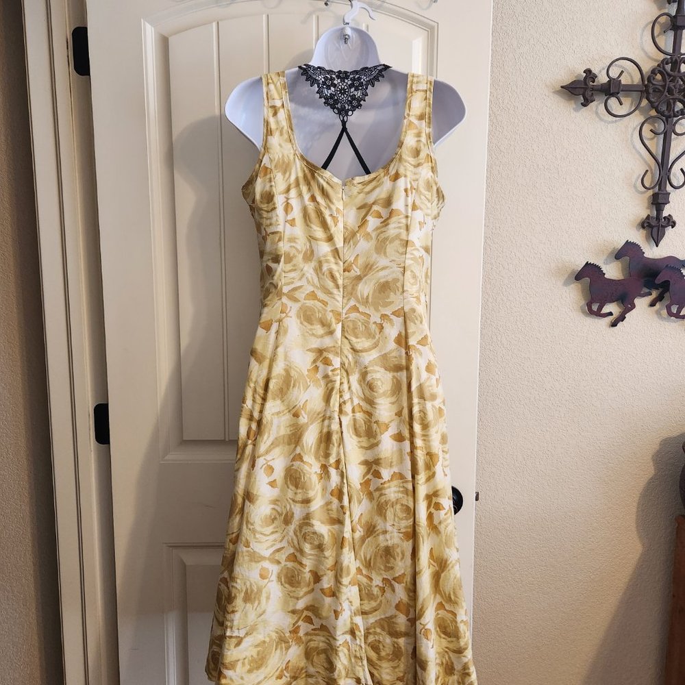 TalbotsYellow Roses Dress - Picture 2 of 7